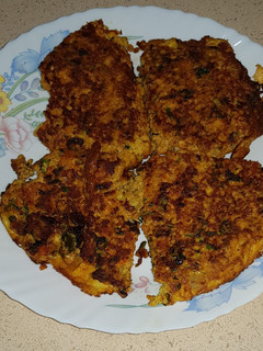A picture of Fish roe (egg) omelette.