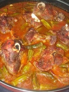 صورة لوصفة بامية باللحمة