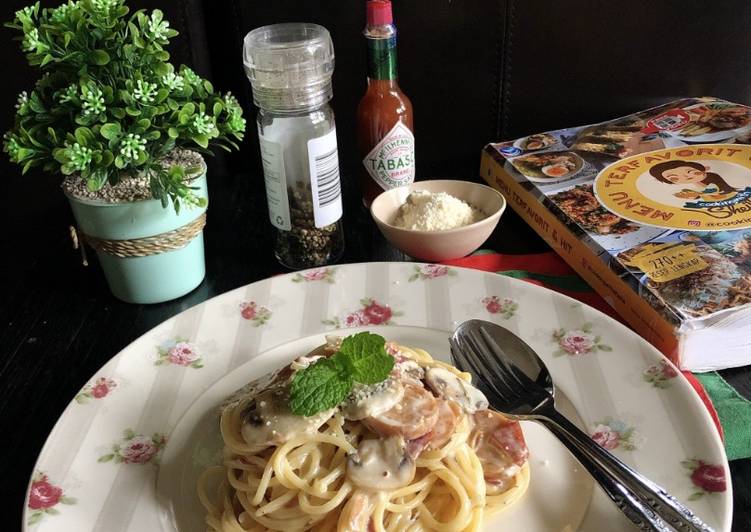 Ham, Mushroom and Sausage Carbonara