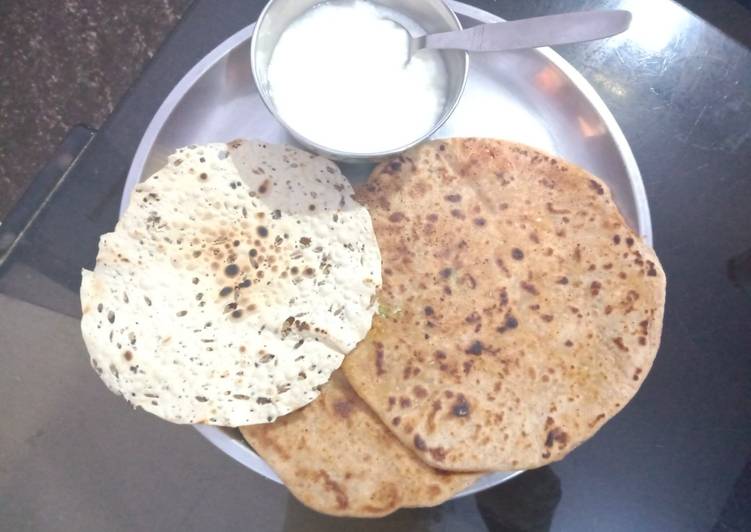 Easiest Way to Make Any-night-of-the-week Cabbage paratha with curd
