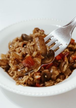 Una foto de Arroz con salsa de soja