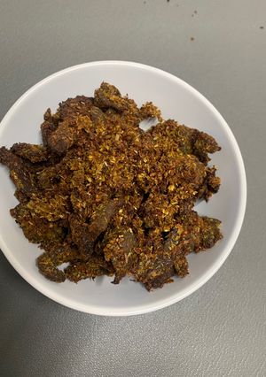 Hình của món Khô bò siêu cay.
