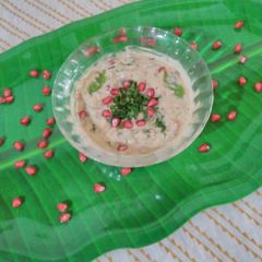 A picture of Baghara baigan raita.