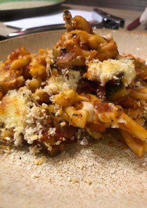 A picture of Parmigiana Pasta Bake.