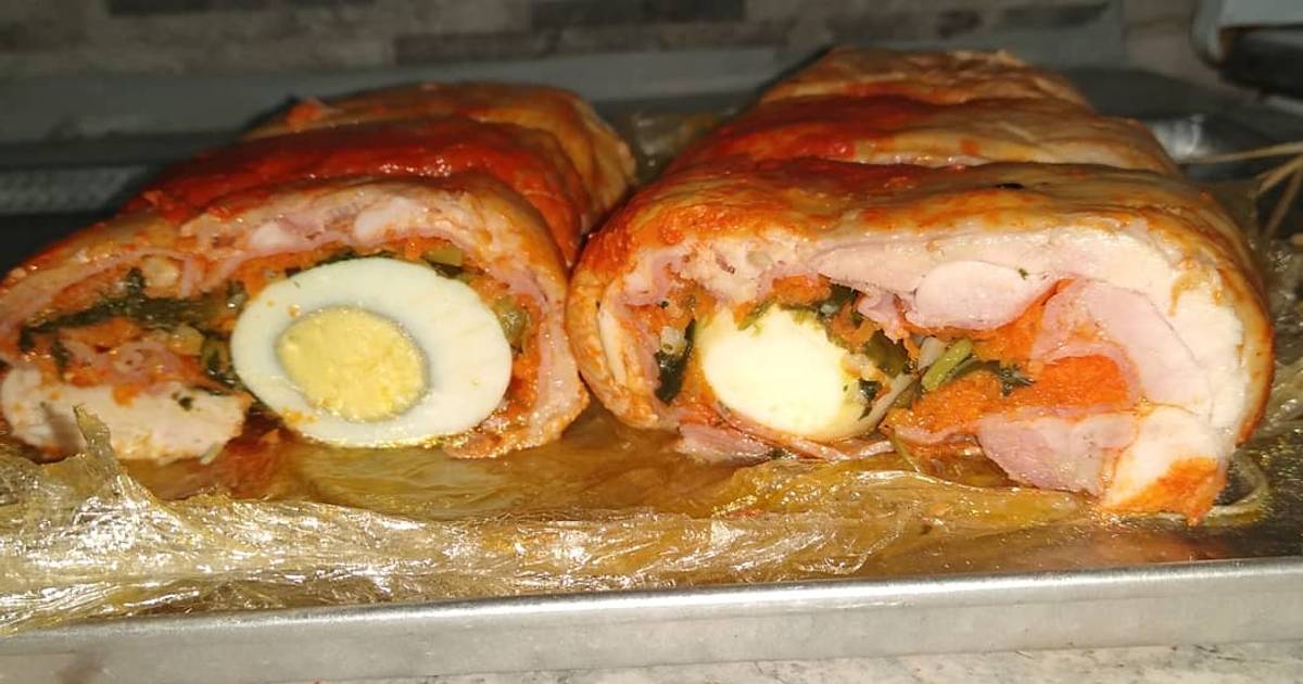 sección Pilar Mirar furtivamente Arrollado de pollo Receta de Fabian Almada- Cookpad