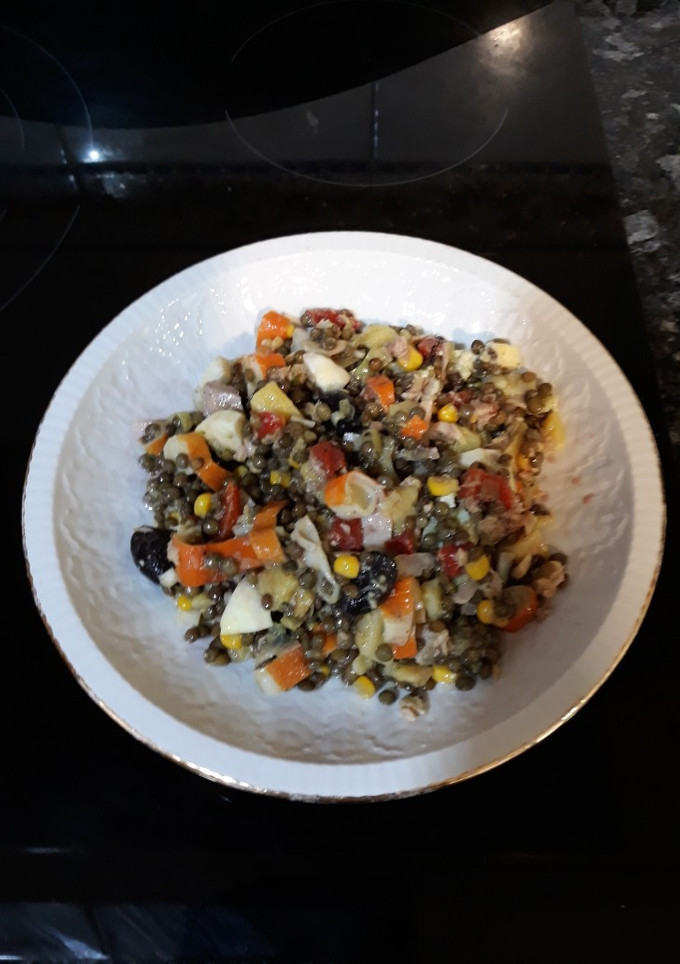 Una foto de Ensalada de lentejas