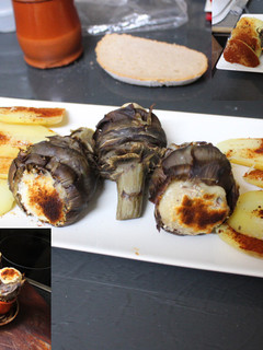 Una foto de Alcachofas rellenas de bechamel de beicon