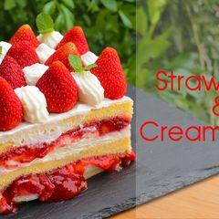 A picture of Strawberry & Cream Cake.