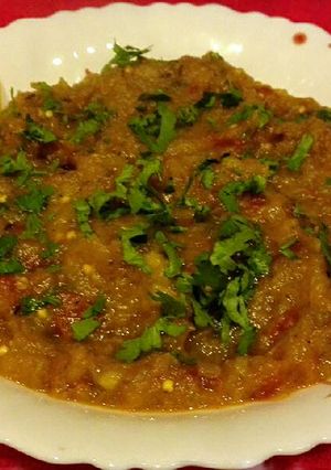 A picture of Baingan Bharta.