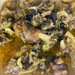 A picture of Ram leg pepper soup.