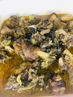 A picture of Ram leg pepper soup.