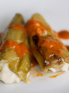 Una foto de Pimientos italianos rellenos de bacalao