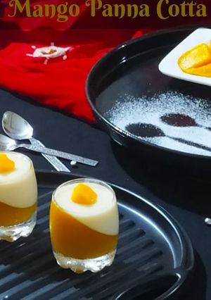 A picture of Mango Panna Cotta.