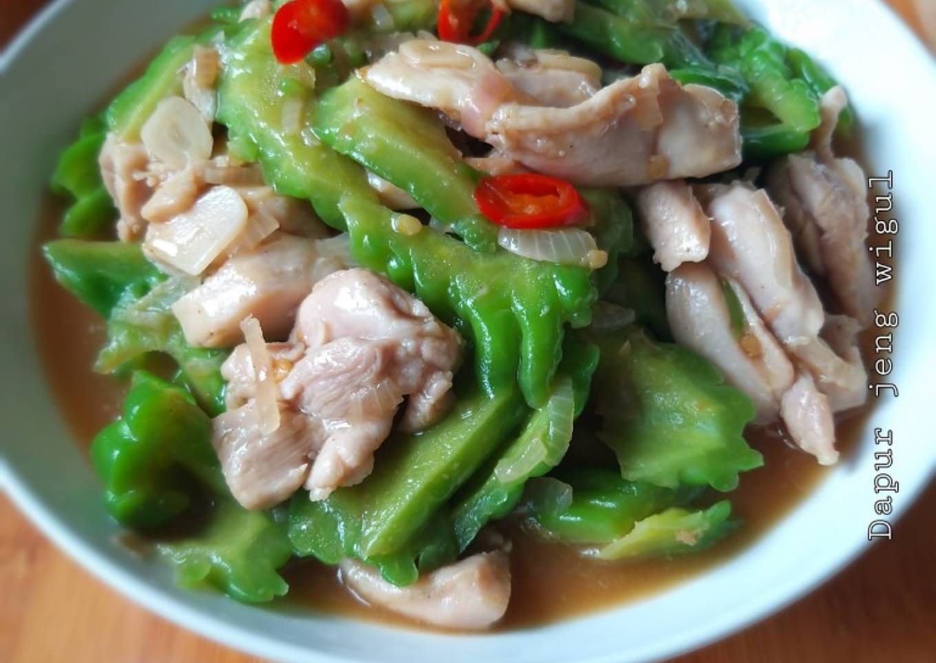 167.Tumis Pare Ayam fillet