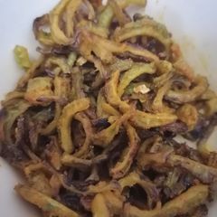 A picture of Stir fried karele.
