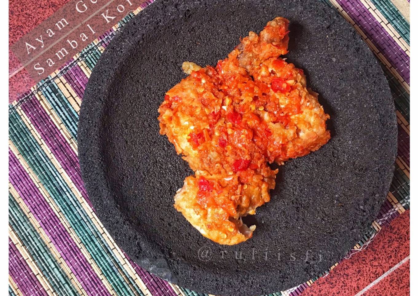 Resep 5.Ayam Geprek Sambal Korek, Bikin Ngiler