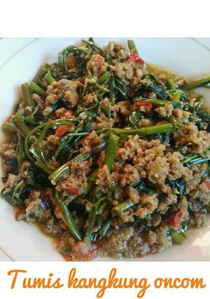 Foto resep Tumis kangkung Oncom