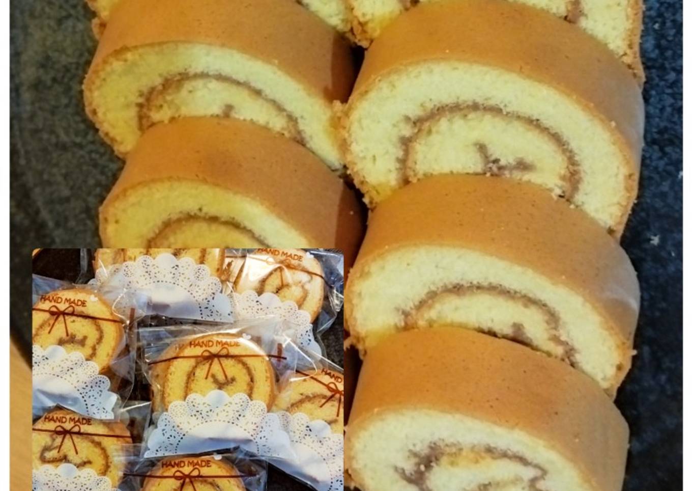 Roll Cake atau Bolu Gulung