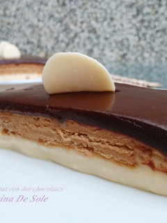 Una foto de Tarta de galletas y dos chocolates (sin azúcar)