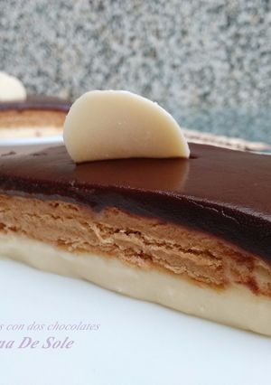 Foto principal de Tarta de galletas y dos chocolates (sin azúcar)