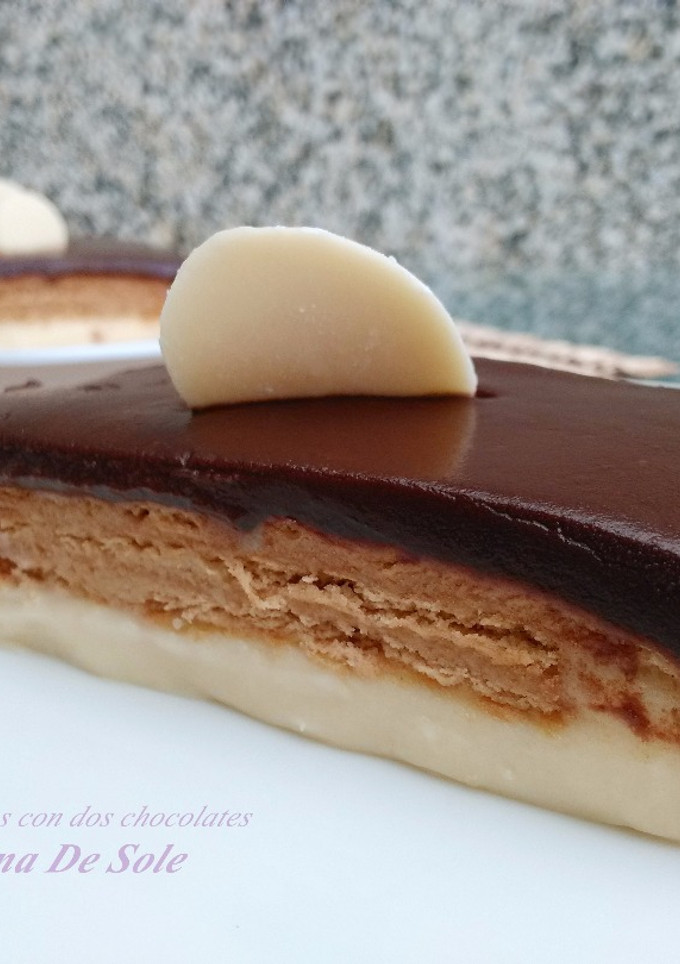 Una foto de Tarta de galletas y dos chocolates (sin azúcar)