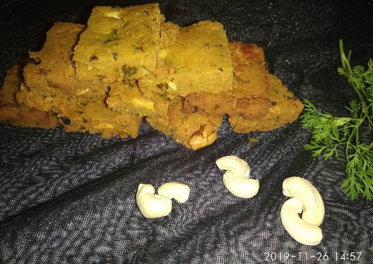 Easiest Way to Prepare Quick Kaju Kotanmbari Vadi