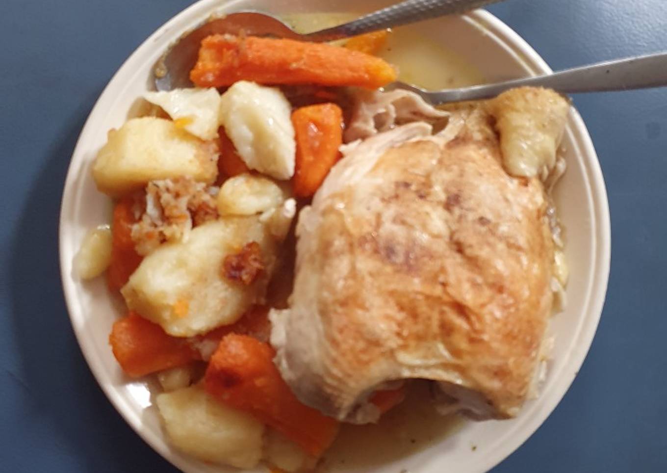 Basic whole Chicken roast Dinner