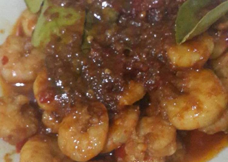 Resep Udang goreng balado simple Anti Gagal