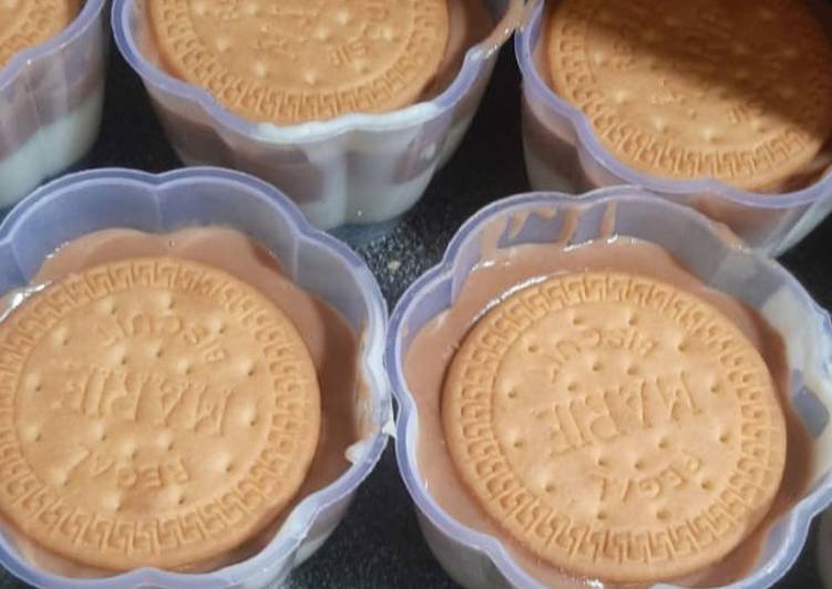 Bahan Puding coklat 3 layer | Cara Buat Puding coklat 3 layer Yang Bikin Ngiler