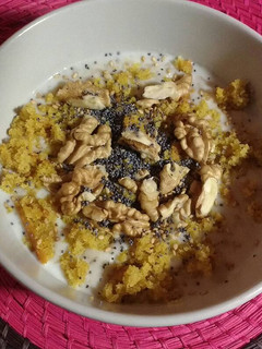 Una foto de Porridge -gachas de avena- con gracia y salero