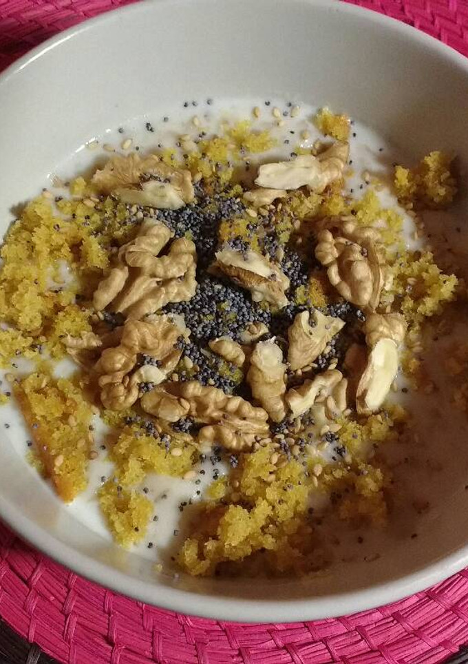 Una foto de Porridge -gachas de avena- con gracia y salero