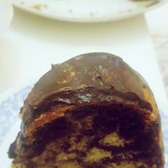 A picture of Zebra bundt cake.