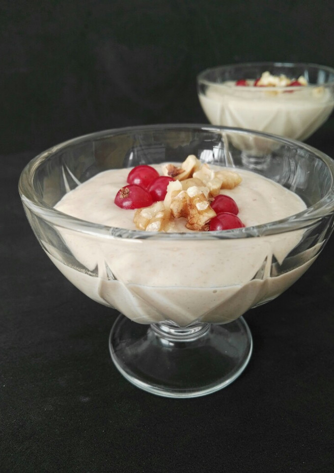 Una foto de Mousse vegano de arroz con leche