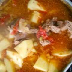A picture of Estofado de papas.🍲.