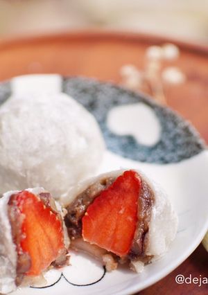 Foto resep Ichigo Daifuku / Mochi Strawberry Jepang / いちご大福