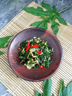 Foto resep Oseng Daun Pepaya Teri