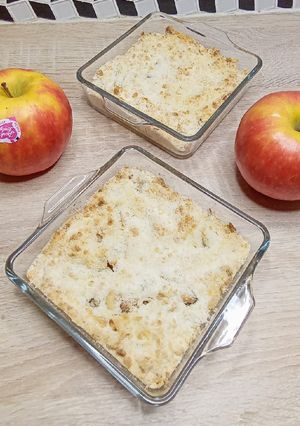 Une photo de Crumble léger aux pommes