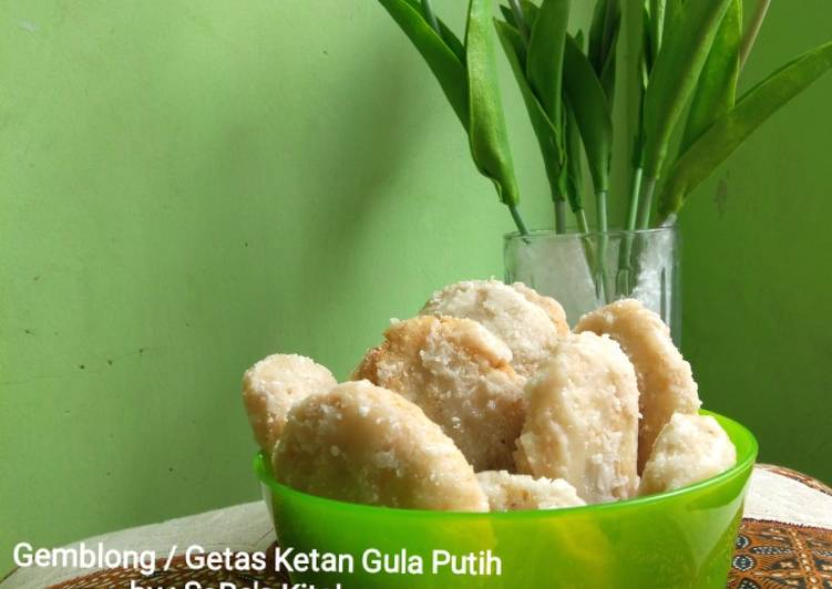 resep cara membuat 04. Gemblong/Getas Ketan Gula Putih