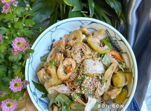 Hình của món Vả Trộn Tôm Thịt.