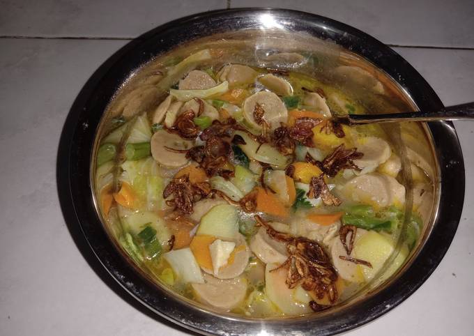 Resep Sayur sop bakso Yang Laziss