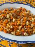 Effiloché de lotte aux carottes