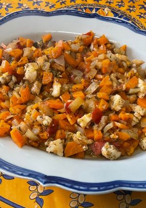 Une photo de Effiloché de lotte aux carottes