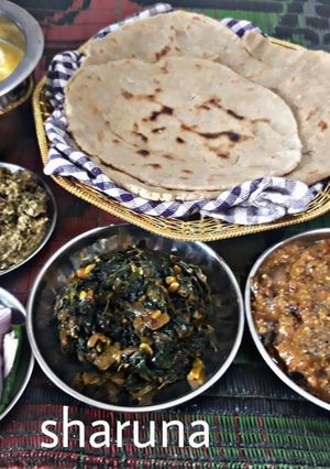 A picture of Pitla bhakri.