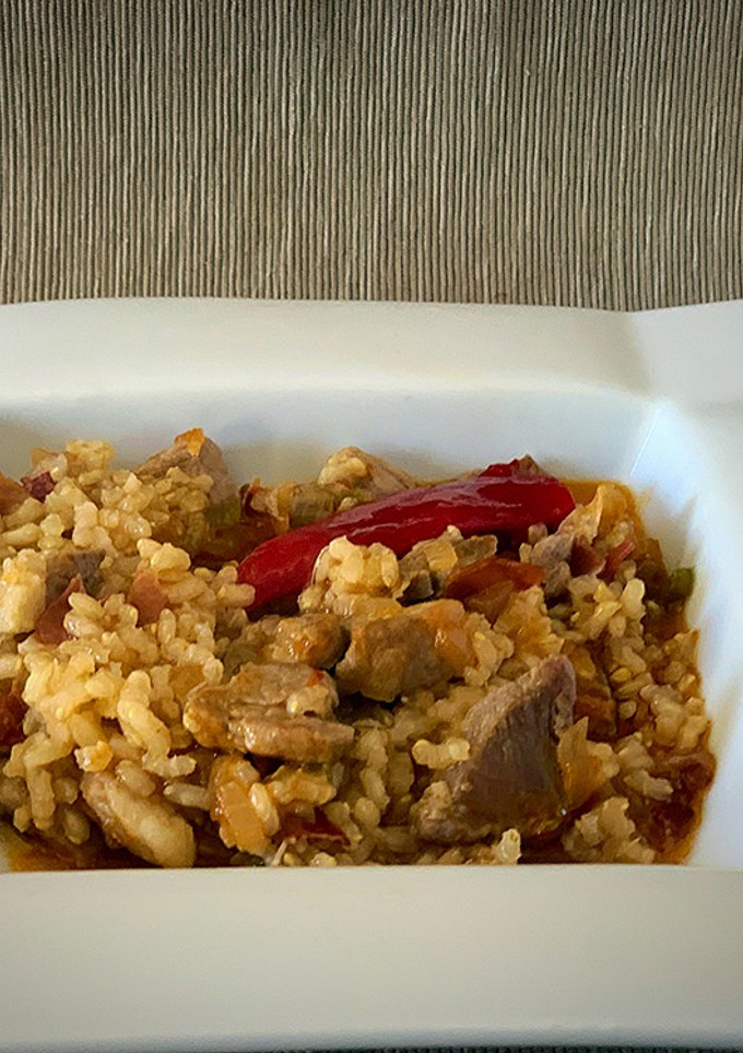 Una foto de Arroz integral ibérico