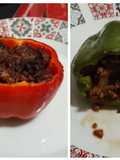 Pimientos rellenos de pavo, en airfryer