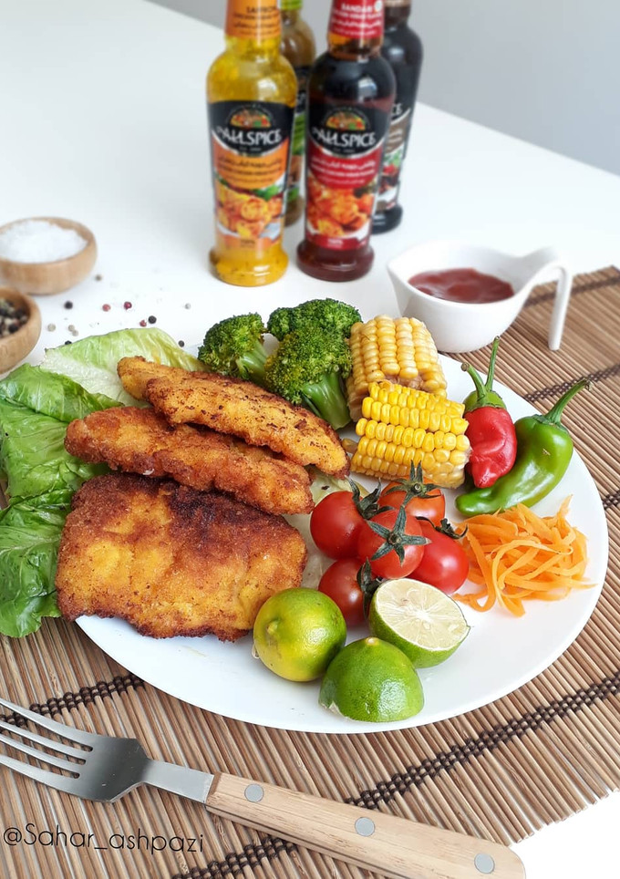 عکسی از دستور شنیسل مرغ