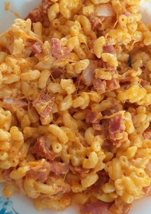 Une photo de Coquillette au lardons et chorizo