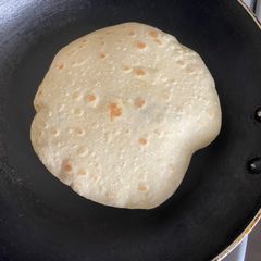A picture of Sweet potato flat bread#breakfastinspo.