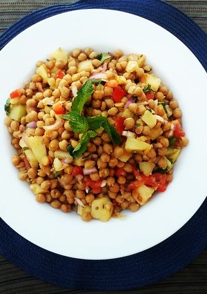 A picture of Leftover chana chaat😋.