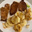 Cinta de lomo de cerdo en adobo al horno con papas panaderas